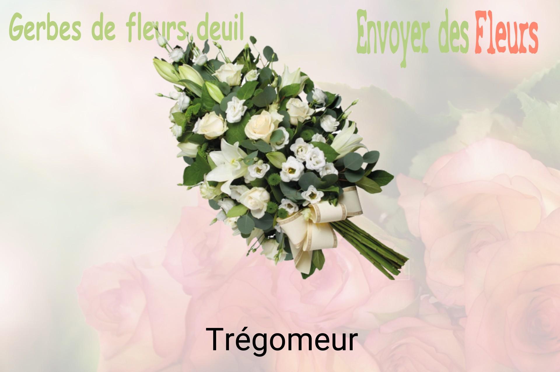 Gerbe de fleurs de deuil livrée à Trégomeur